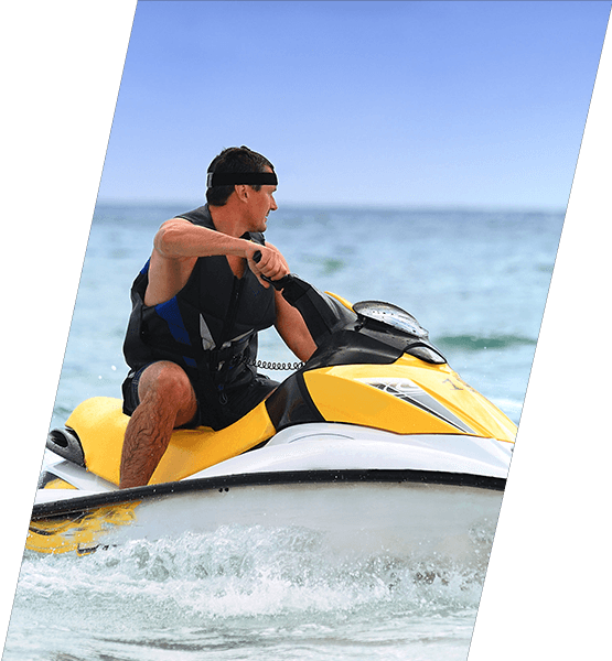 man on a jet ski